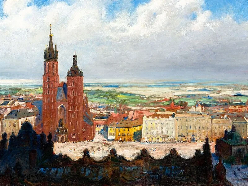 1865-Stanislaw Fabijanski - Vista di Cracovia